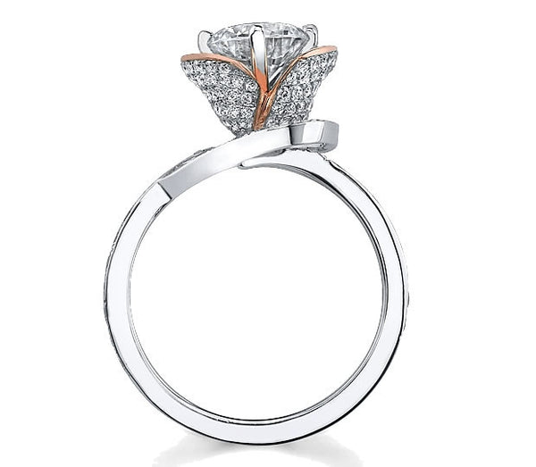 1.30ct (6.5mm) Asscher  14K White Gold Camille Couture Engagement Ring