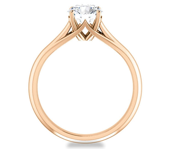 1.00ct (6.5mm) Round  14K Rose Gold Solitaire Engagement Ring