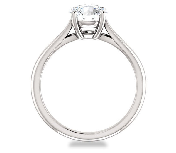 1.00ct (6.5mm) Round  14K White Gold Solitaire Engagement Ring