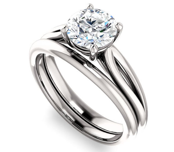 1.00ct (6.5mm) Round  14K White Gold Solitaire Engagement Ring