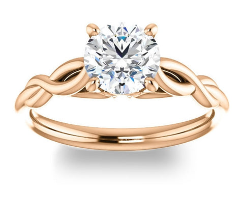 1.00ct (6.5mm) Round  14K Rose Gold Solitaire Engagement Ring