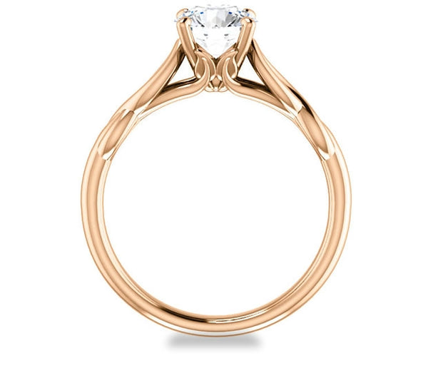 1.00ct (6.5mm) Round  14K Rose Gold Solitaire Engagement Ring