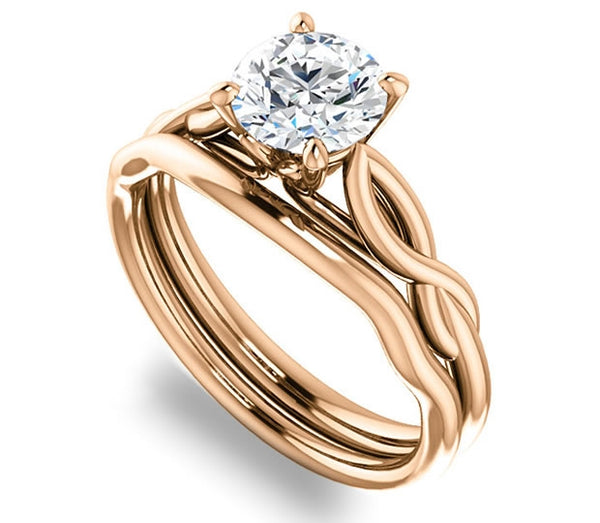 1.00ct (6.5mm) Round  14K Rose Gold Solitaire Engagement Ring