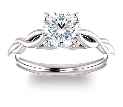 1.00ct (6.5mm) Round  14K White Gold Solitaire Engagement Ring