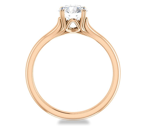 1.00ct (6.5mm) Round  14K Rose Gold Solitaire Engagement Ring