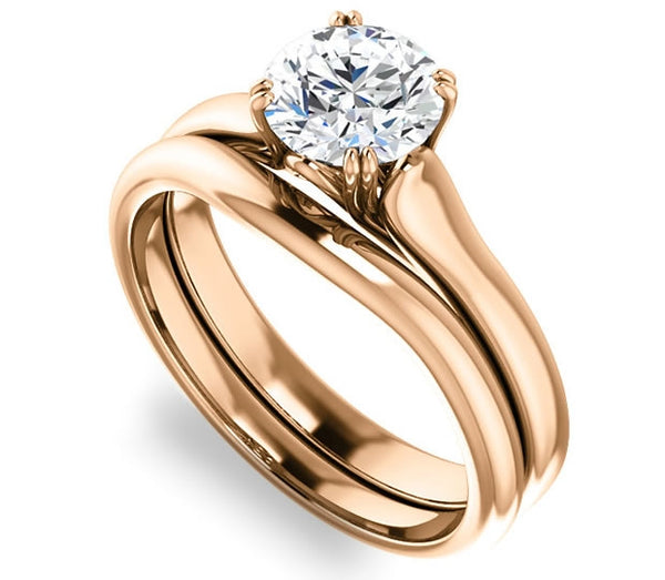 1.00ct (6.5mm) Round  14K Rose Gold Solitaire Engagement Ring