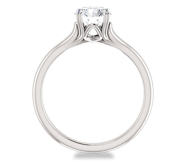 1.00ct (6.5mm) Round  14K White Gold Solitaire Engagement Ring