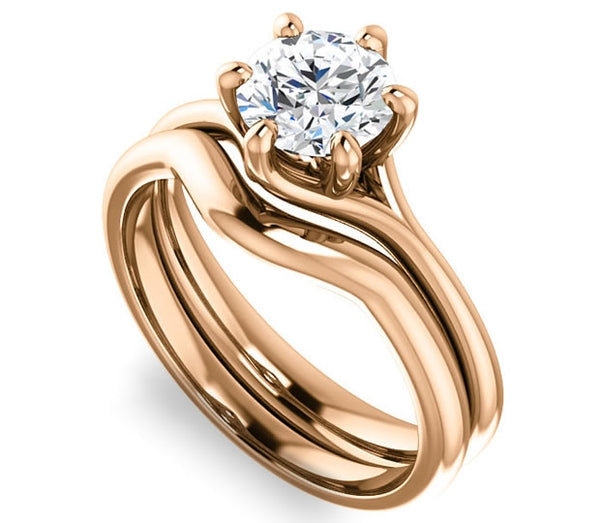 1.00ct (6.5mm) Round  14K Rose Gold Solitaire Engagement Ring