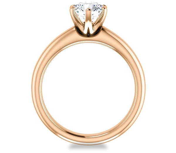 1.00ct (6.5mm) Round  14K Rose Gold Solitaire Engagement Ring