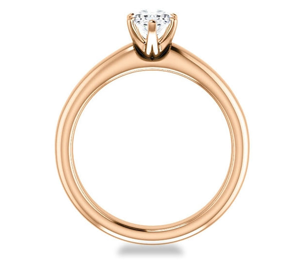 0.90ct (7.0x5.0mm) Oval  14K Rose Gold Solitaire Engagement Ring