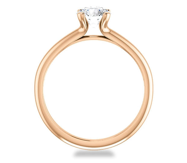 1.00ct (6.5mm) Round  14K Rose Gold Solitaire Engagement Ring