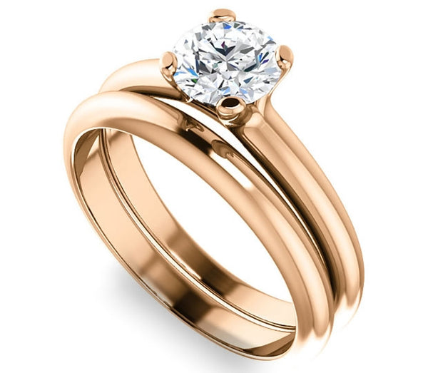 1.00ct (6.5mm) Round  14K Rose Gold Solitaire Engagement Ring