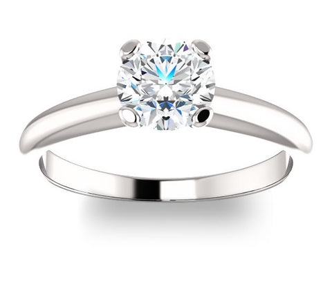 1.00ct (6.5mm) Round  14K White Gold Solitaire Engagement Ring