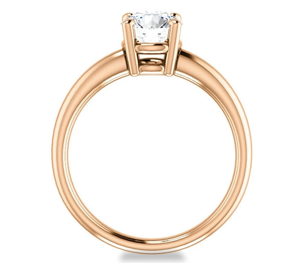 1.00ct (6.5mm) Round  14K Rose Gold Solitaire Engagement Ring