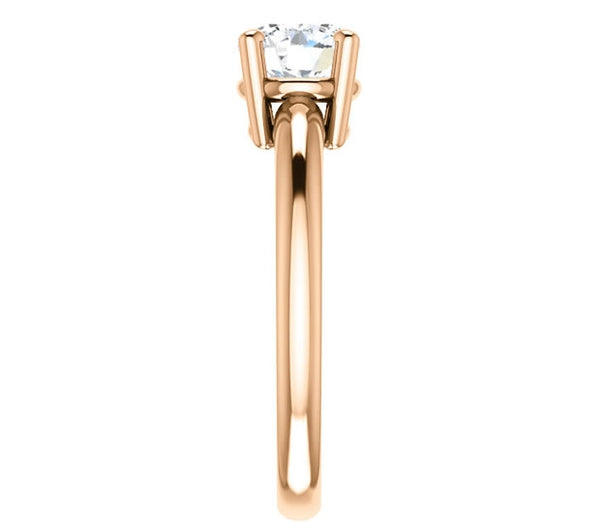 1.00ct (6.5mm) Round  14K Rose Gold Solitaire Engagement Ring