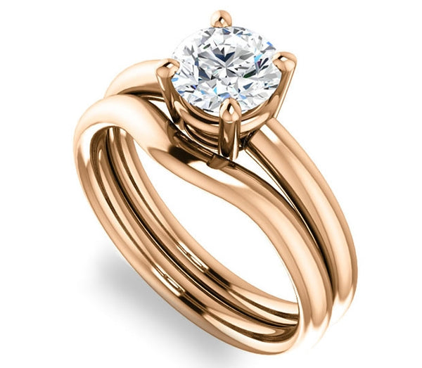 1.00ct (6.5mm) Round  14K Rose Gold Solitaire Engagement Ring