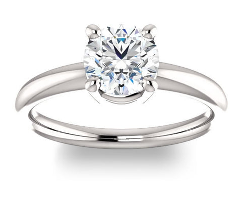 1.00ct (6.5mm) Round  14K White Gold Solitaire Engagement Ring