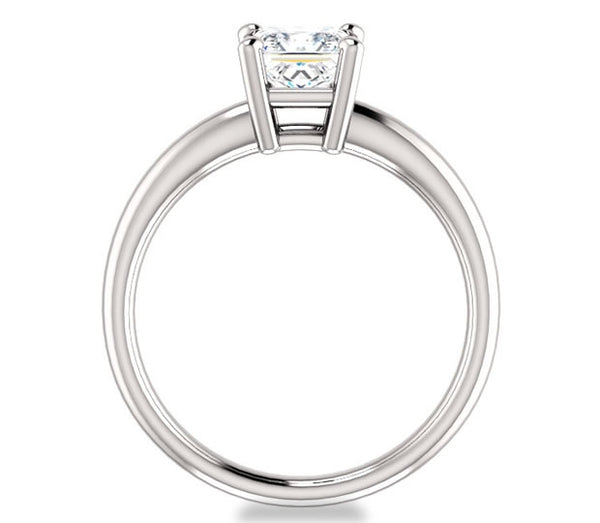 1.30ct (6.0mm) Princess  14K White Gold Solitaire Engagement Ring