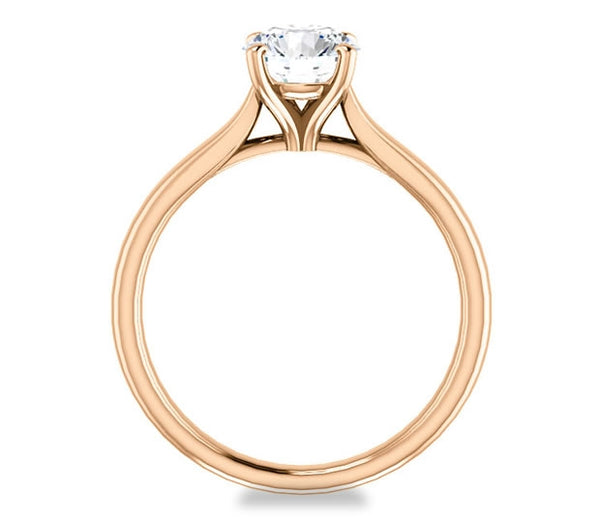 1.00ct (6.5mm) Round  14K Rose Gold Solitaire Engagement Ring