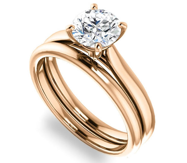 1.00ct (6.5mm) Round  14K Rose Gold Solitaire Engagement Ring