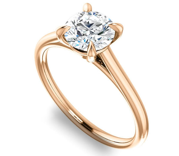 1.00ct (6.5mm) Round  14K Rose Gold Solitaire Engagement Ring