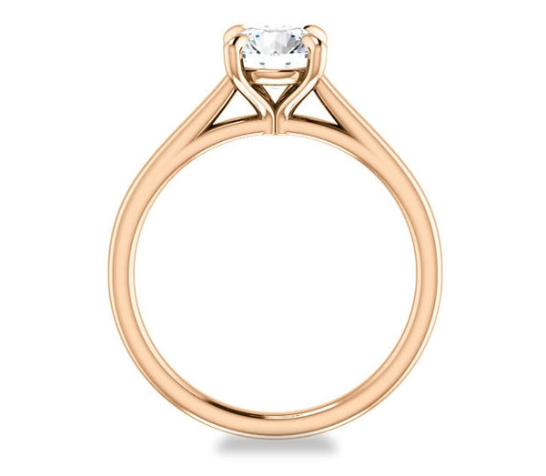 1.00ct (6.5mm) Round  14K Rose Gold Solitaire Engagement Ring