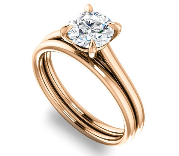 1.00ct (6.5mm) Round  14K Rose Gold Solitaire Engagement Ring