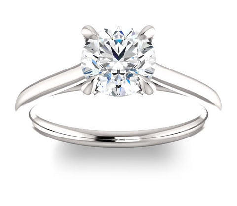 1.00ct (6.5mm) Round  14K White Gold Solitaire Engagement Ring