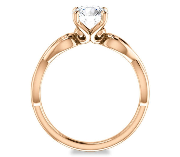 1.00ct (6.5mm) Round  14K Rose Gold Solitaire Engagement Ring