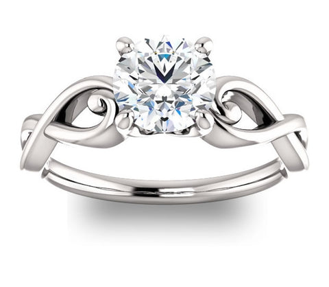 1.00ct (6.5mm) Round  14K White Gold Solitaire Engagement Ring