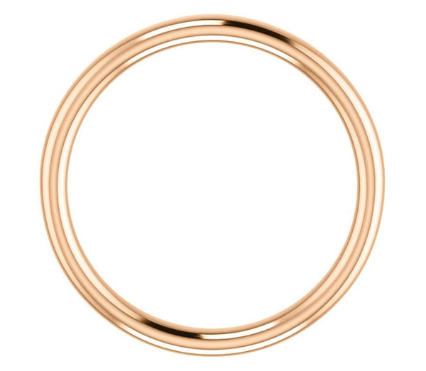 14K Rose Gold Comfort Fit 2.7mm Ladies Wedding Band