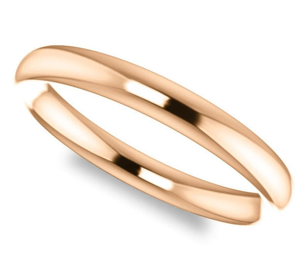 14K Rose Gold Comfort Fit 2.7mm Ladies Wedding Band