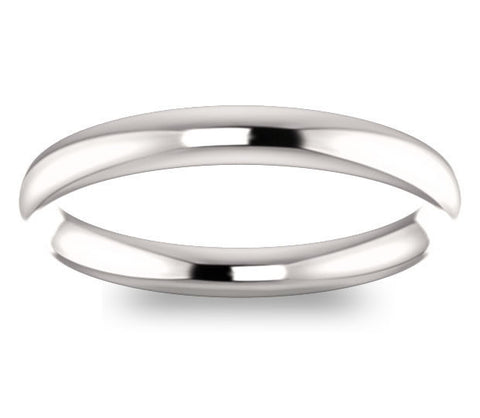 14K White Gold Comfort Fit 2.7mm Ladies Wedding Band