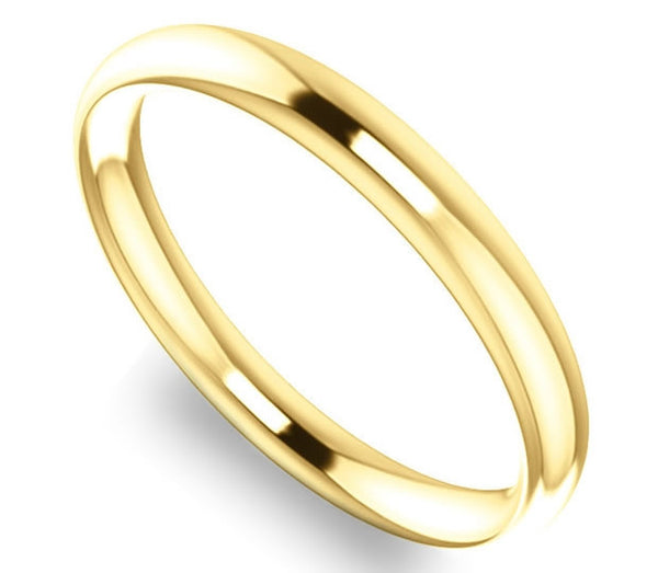 14K Yellow Gold Comfort Fit 2.7mm Ladies Wedding Band