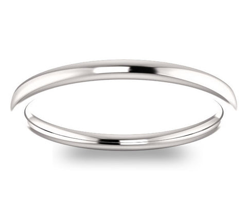 14K White Gold 1.7mm Comfort Fit Band