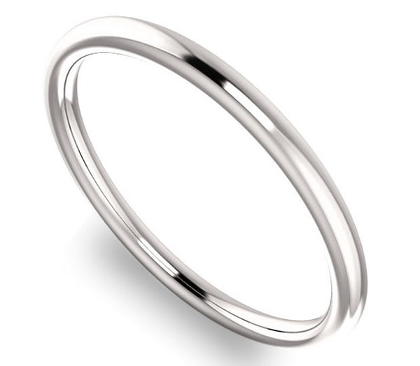 14K White Gold 1.7mm Comfort Fit Band