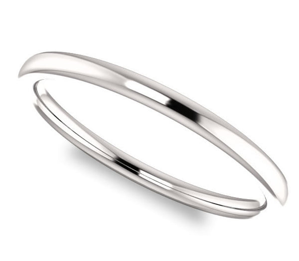 14K White Gold 1.7mm Comfort Fit Band