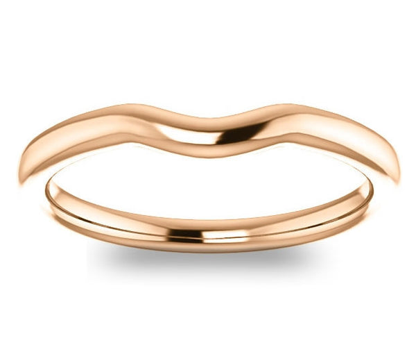 14K Rose Gold Contour Wedding Band