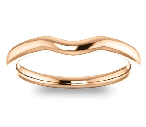 14K Rose Gold Contour Wedding Band