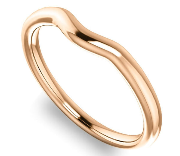 14K Rose Gold Contour Wedding Band