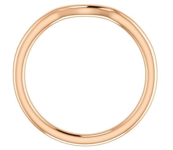 14K Rose Gold Contour Wedding Band