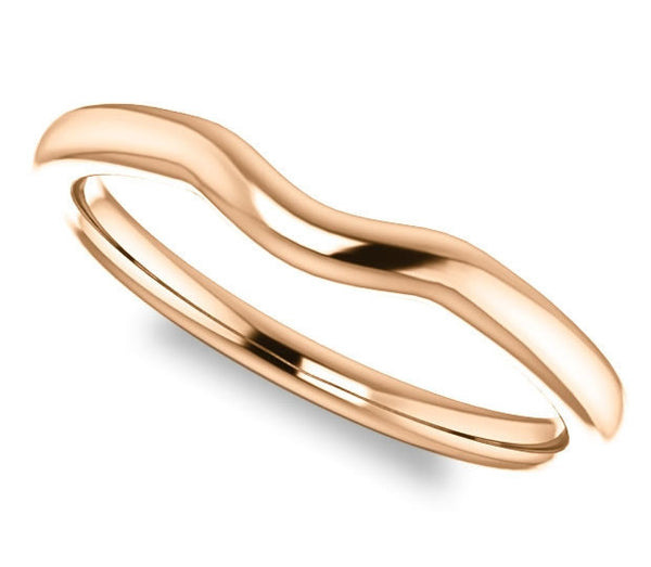 14K Rose Gold Contour Wedding Band