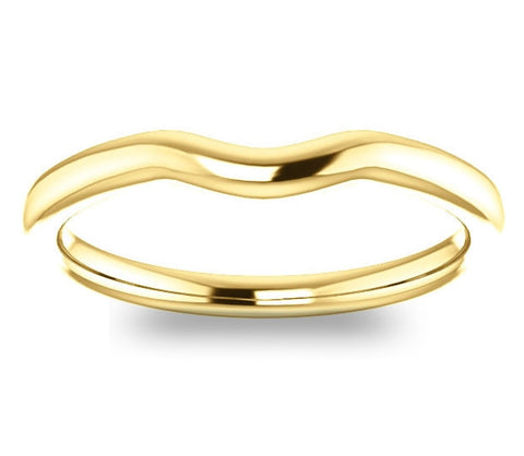 14K Yellow Gold Contour Wedding Band