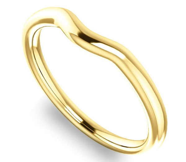 14K Yellow Gold Contour Wedding Band