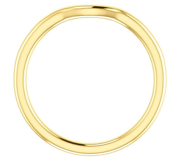 14K Yellow Gold Contour Wedding Band