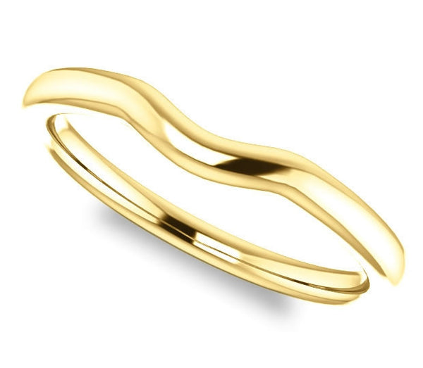 14K Yellow Gold Contour Wedding Band