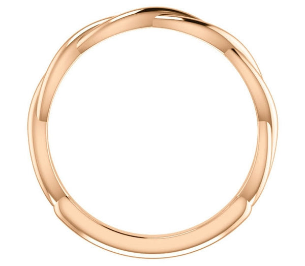 14K Rose Gold Woven Wedding Band