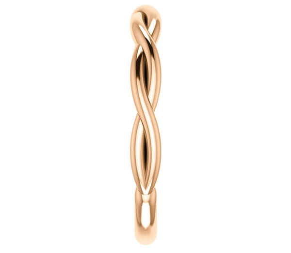 14K Rose Gold Woven Wedding Band