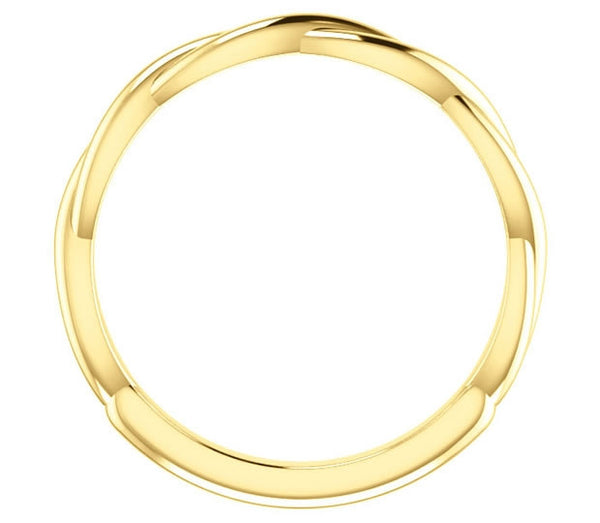 14K Yellow Gold Woven Wedding Band