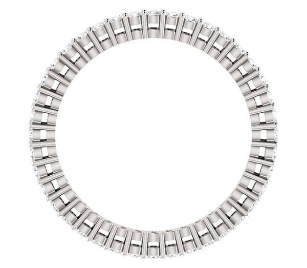 14K White Gold Common Prong Eternity Band